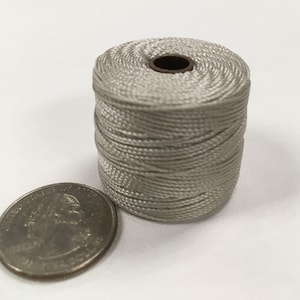 S-LON BEAD CORD lt grey 77yd tex210