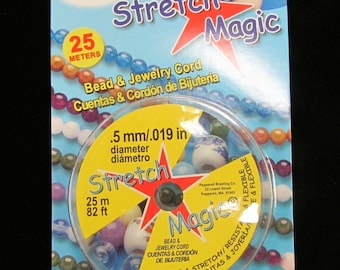 Stretch Magic .5mm Elastic Cord; Clear or Black, 10 meter or 25 meter