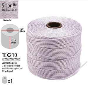 S-LON BEAD CORD lavendar 77yd tex210