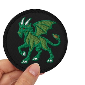 Jersey Devil Embroidered Iron-On Patch – Pine Barrens Cryptid Creature Folklore – New Jersey Legend