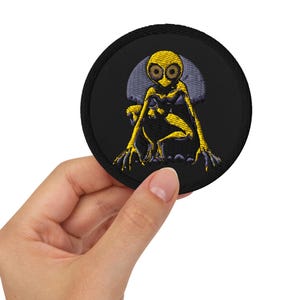 Dover Demon Cryptid Creature Embroidered Iron-On, Sew-On Accessories Patch