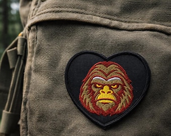 Gestickter Aufnäher Big Foot - Cryptid Sasquatch Geschenk zum Aufbügeln
