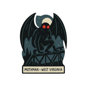 Vinylsticker Mothman: sticker West Virginia Cryptid