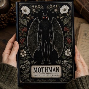 Mothman Point Pleasant West Virginia Journal | Cryptid Floral Hardcover