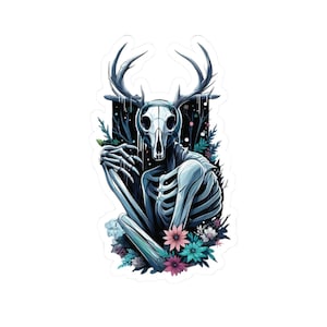 Wendigo Sticker Gothic Cryptid Vinyl Decal Winter Forest Paranormal Creature