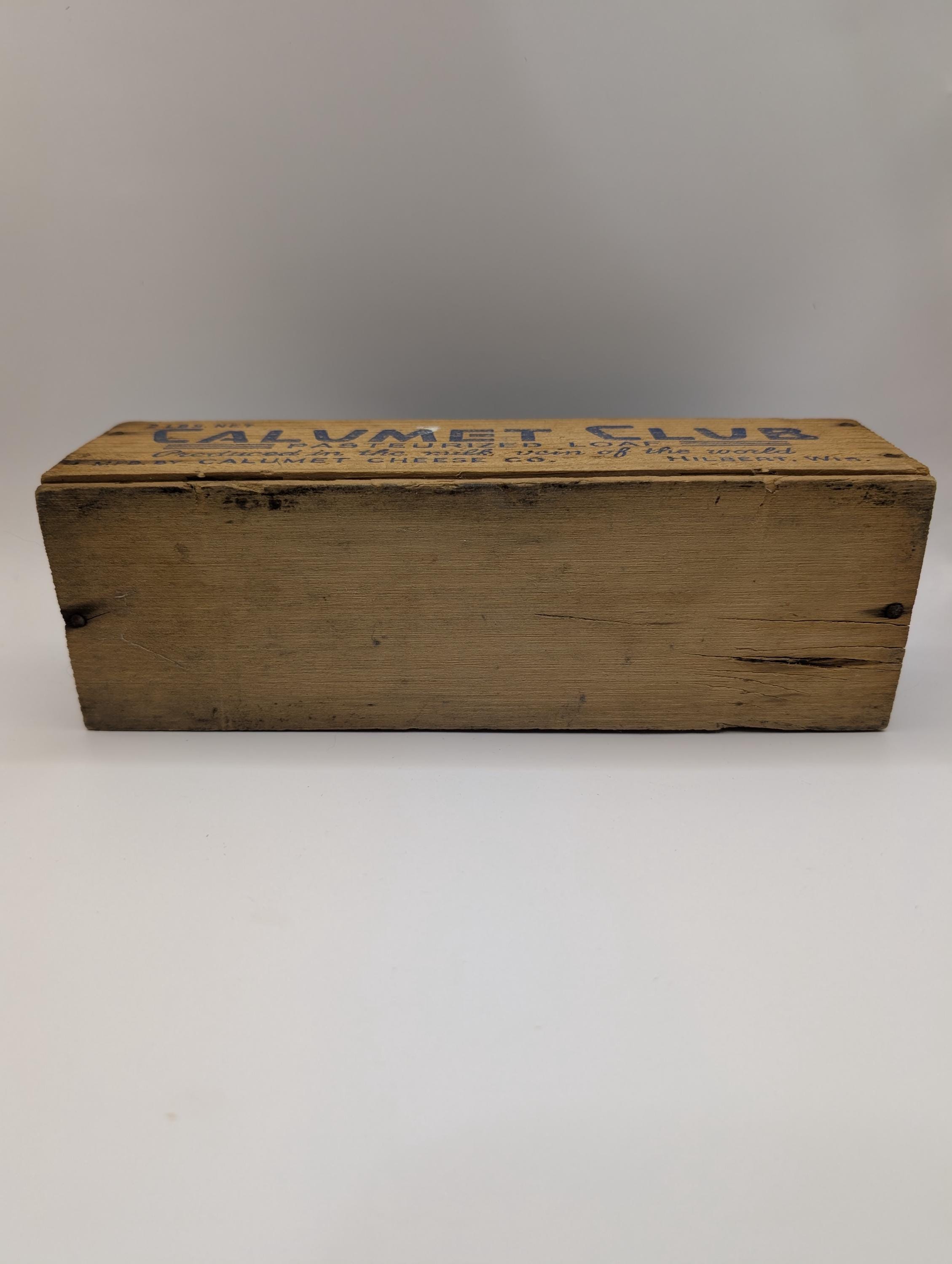 Vintage Wooden Calumet Club Cheese Box - Etsy