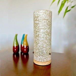 Mid Century Modern Table Lamp: Handmade, Vintage Inspired Fiberglass Lamp Shade, Retro, Atomic Age, Danish, 1950s, 60s, Midcentury, Unique