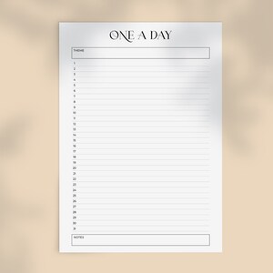 Página de diario con lista de una línea al día de las Pléyades, preguntas, recuerdos diarios, seguimiento diario, gratitud, descarga instantánea, tamaño A5, tamaño A6, bolsillo personal