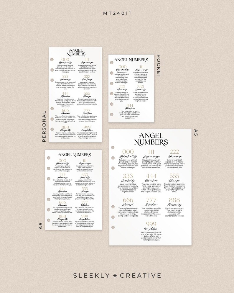 Angel Numbers Cheat Sheet | Meanings Worksheet Page Printable Planner ...
