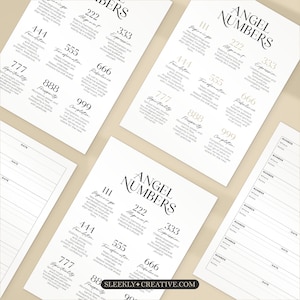 Numerology Mystic Study Worksheets - Angel Numbers | Printable PDF