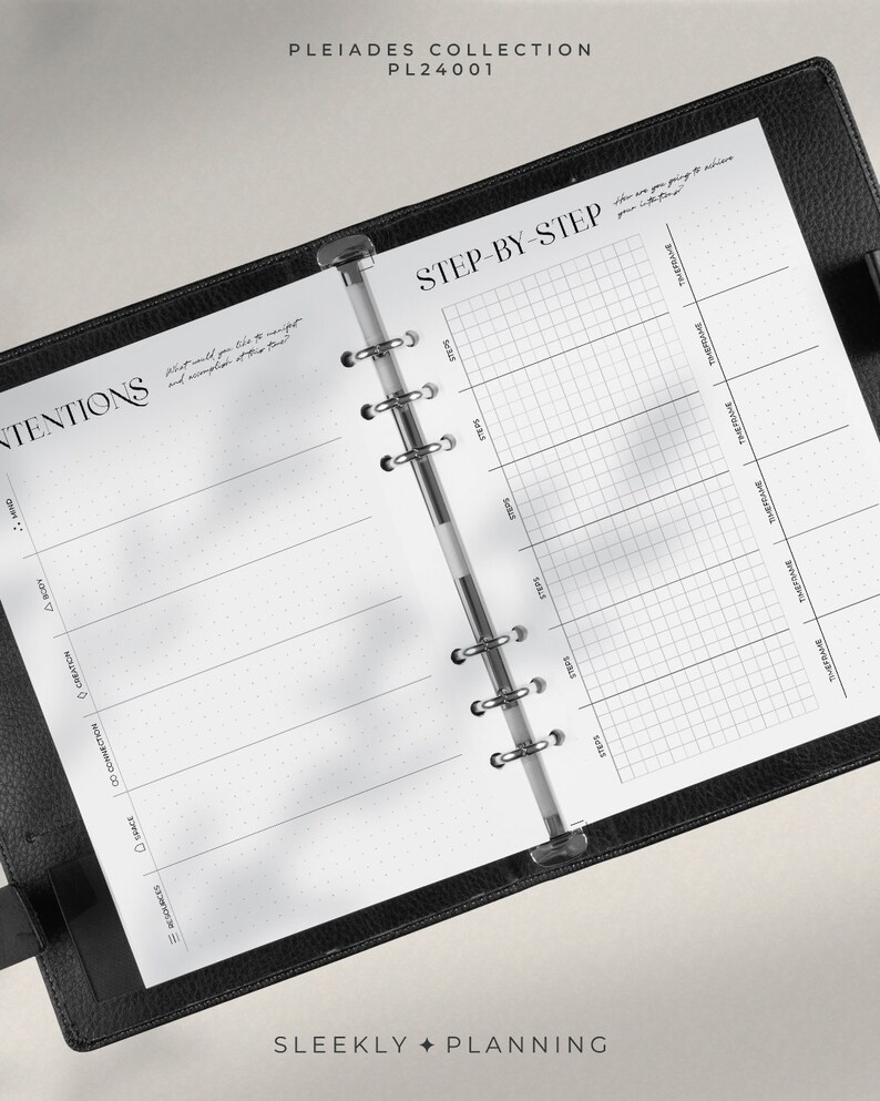 Goal Setting Intentions Worksheet Printable Planner Insert, Self Care ...