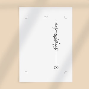 May include: A printable calendar page with the month of September and the number 09. The text "Mix & Match MM24020" is at the top of the page. The text "A4 Page 2" is in the upper right corner of the page. The text "Sleekly Planning" is at the bottom of the page.