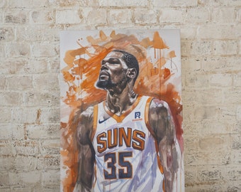 Kevin Durant, kevin durant poster, phoenix suns poster, sports, kd, nba, nba poster, basketball, digital download, watercolor