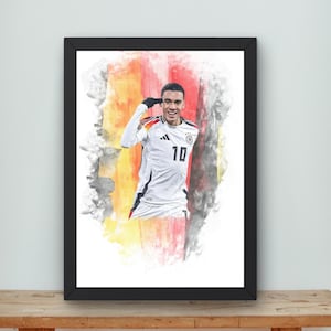 Jamal Musiala, musiala, bayern munich, germany, euro 2024, football, sports poster, digital art, digital download, watercolor