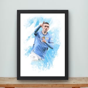 Phil Foden, foden, man city, england, manchester city, soccer, football, premier league, digital art, watercolor painting, digital download