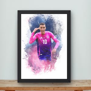 Jamal Musiala, musiala, bayern munich, germany, euro 2024, football, sports poster, digital art, digital download, watercolor