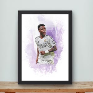 Vinicius jr, real madrid, brazil, soccer, sports, football, digital art, watercolor painting, digital download