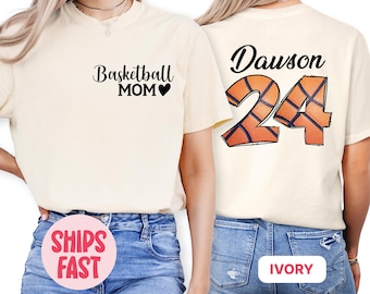 T-shirt pour maman de basket-ball personnalisé, T-shirt pour maman de basket-ball avec nom et numéro de l'enfant, T-shirt pour maman de basket-ball personnalisé, T-shirt pour maman de basket-ball, Game Day