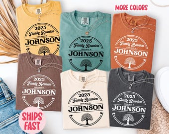 Kundenspezifisches Familientreffen-T-Shirt mit Namen & Jahr, passendes Familienurlaub-T-Shirt, personalisiertes Gruppentreffen-Sommer-Shirt - PSD_076