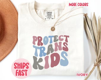 Camiseta infantil "Protect Trans", camiseta de protesta por los derechos de las personas trans, camiseta de apoyo a la juventud queer, LGBTQ, camiseta del orgullo – PRD_047