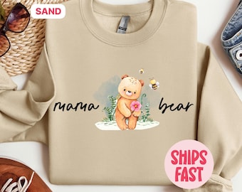 Aangepast Moederdag-sweater met namen – Winnie de Poeh-geïnspireerde mamabeer-sweater voor moeder, nu het ultieme Moederdagcadeau!!