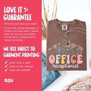 Office Receptionist Front Office Crew Shirt, Administrative Assistant & School Secretary Tee, DTF Printed Soft Cotton Team Spirit TCH_093 image 3
