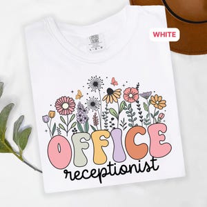 Office Receptionist Front Office Crew Shirt, Administrative Assistant & School Secretary Tee, DTF Printed Soft Cotton Team Spirit TCH_093 image 6