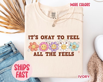 Camiseta Comfort Colors® sobre saúde mental, camiseta sobre ansiedade, orientador escolar, presentes para educação especial, psicólogo escolar