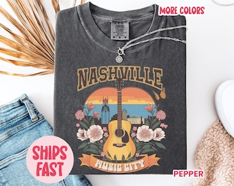 Comfort Colors Tennessee Western Shirt, Country Music Shirt, Vintage Nashville T-Shirt