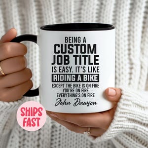 Funny Custom Work Coffee Mug | Personalized Job Title Mug | Gift For Coworker Or Team – MUG_019