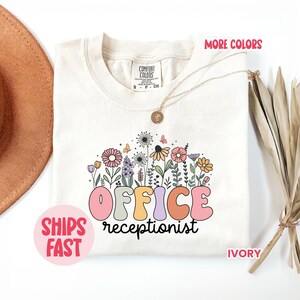 Office Receptionist Front Office Crew Shirt, Administrative Assistant & School Secretary Tee, DTF Printed Soft Cotton Team Spirit TCH_093 image 1