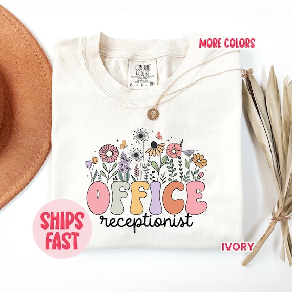 Office Receptionist Front Office Crew Shirt, Administrative Assistant & School Secretary Tee, DTF Printed Soft Cotton Team Spirit TCH_093