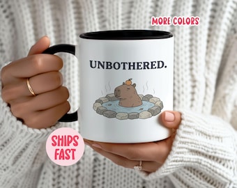 Capybara-mugg, Capybara-kaffemugg utan besvär, rolig Capybara-present, emotionellt stöd Capybara-kopp, Sarkastisk arbetsmugg, Capybara-kopp, MUG_079