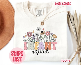 Wildflowers Infant Squad Shirt – Daycare & Toddler Teacher Tee, Infant Team Top and Provider Gift (TCH_074)
