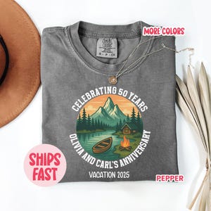 50th Anniversary, Family Reunion, Mountain Vacation, Custom Shirt, Couples Tee, Celebrate Milestone, Comfortable Cotton