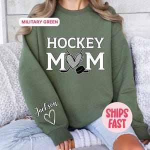 Hockey Mom Sweatshirt, Hockey Mom Hoodie, Personalized Hockey Hoodie, Hockey Sweatshirt for Mom, Custom Hockey Mom, Hockey Mom Gift