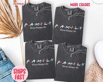 Benutzerdefiniertes Familien-Shirt, personalisierte Freunde-Thema-T-Shirt, Familienurlaub-T-Shirt, lustiges Familientreffen-Gruppen-Shirt - PSD_082