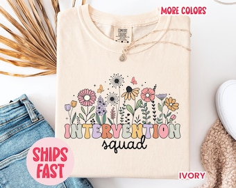Early Intervention Squad Shirt, Title 1 Teacher Comfort Colors Tee, Intervention Team Gift for Back to School (TCH_029)