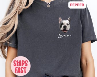 Custom Pet Shirt | Pet Photo & Name Shirt | Personalized Dog Shirt | Custom Cat Shirt | Gift for Pet Lovers | Memorial Pet Shirt