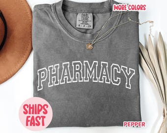 Comfort Colors 薬剤師技術シャツ - 薬剤師、薬学生、大学卒業生、研究チーム向けクルーネックTシャツ (TCH058)