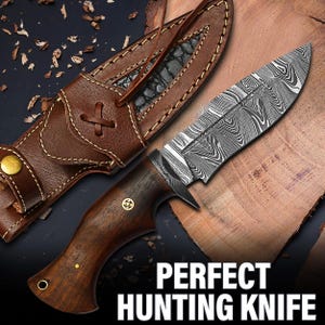 Coltello da caccia Lama unica Coltello inciso Coltello unico Coltello fatto a mano Coltello personalizzato Regali per lui Regalo di coltello personalizzato