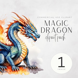 Quirky Dragon Clipart: Cartoon Dragon Art (JPG)