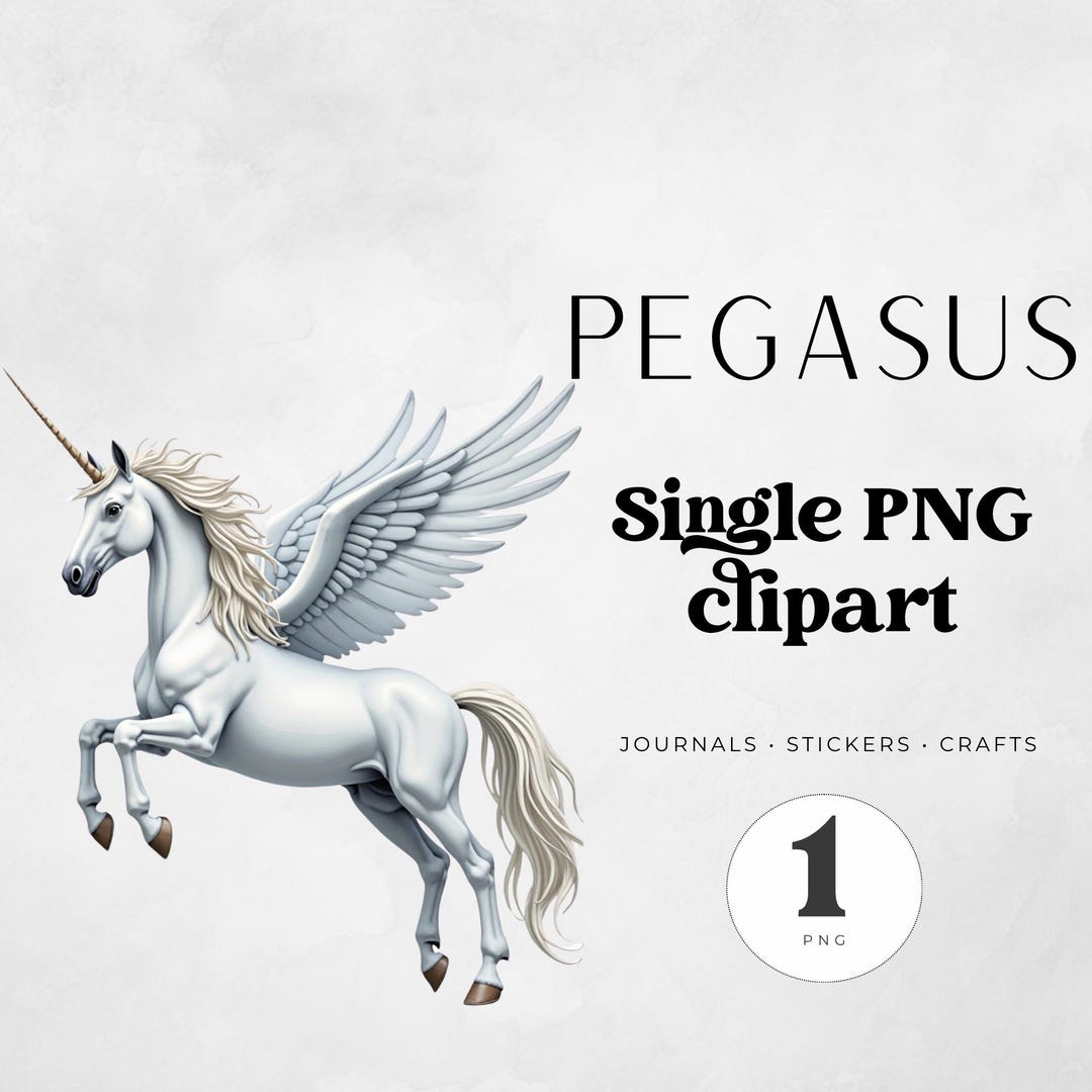 Pegasus Unicorn Clipart PNG, Watercolor Fantasy Creature Illustration ...