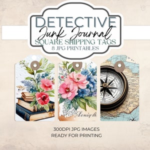 Junk Journal Kit | Cold Case Junk Journal | Vintage Detective Junk Journal Pages | Digital Scrapbook Paper Kit | Victorian Collage Sheet