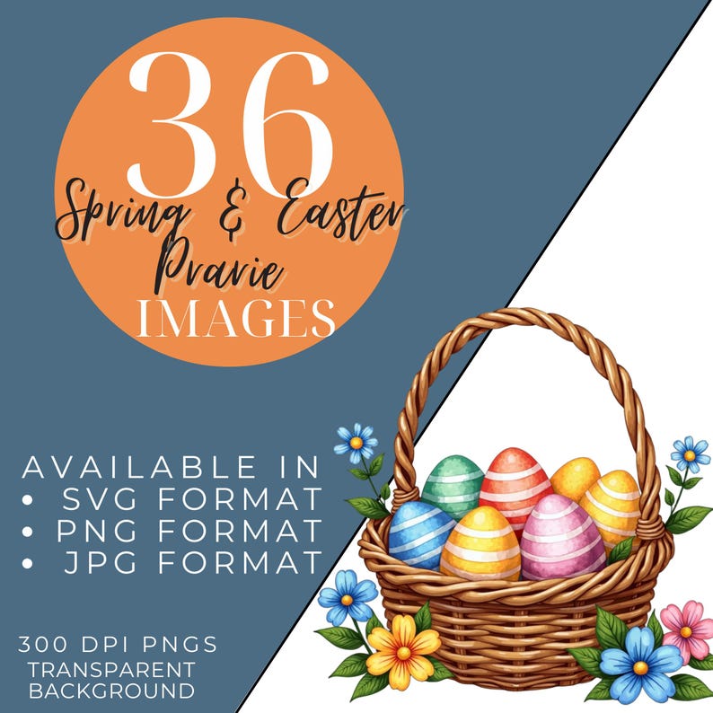Watercolor Spring Clipart Bundle, Easter Floral PNG JPG SVG, Pastel ...