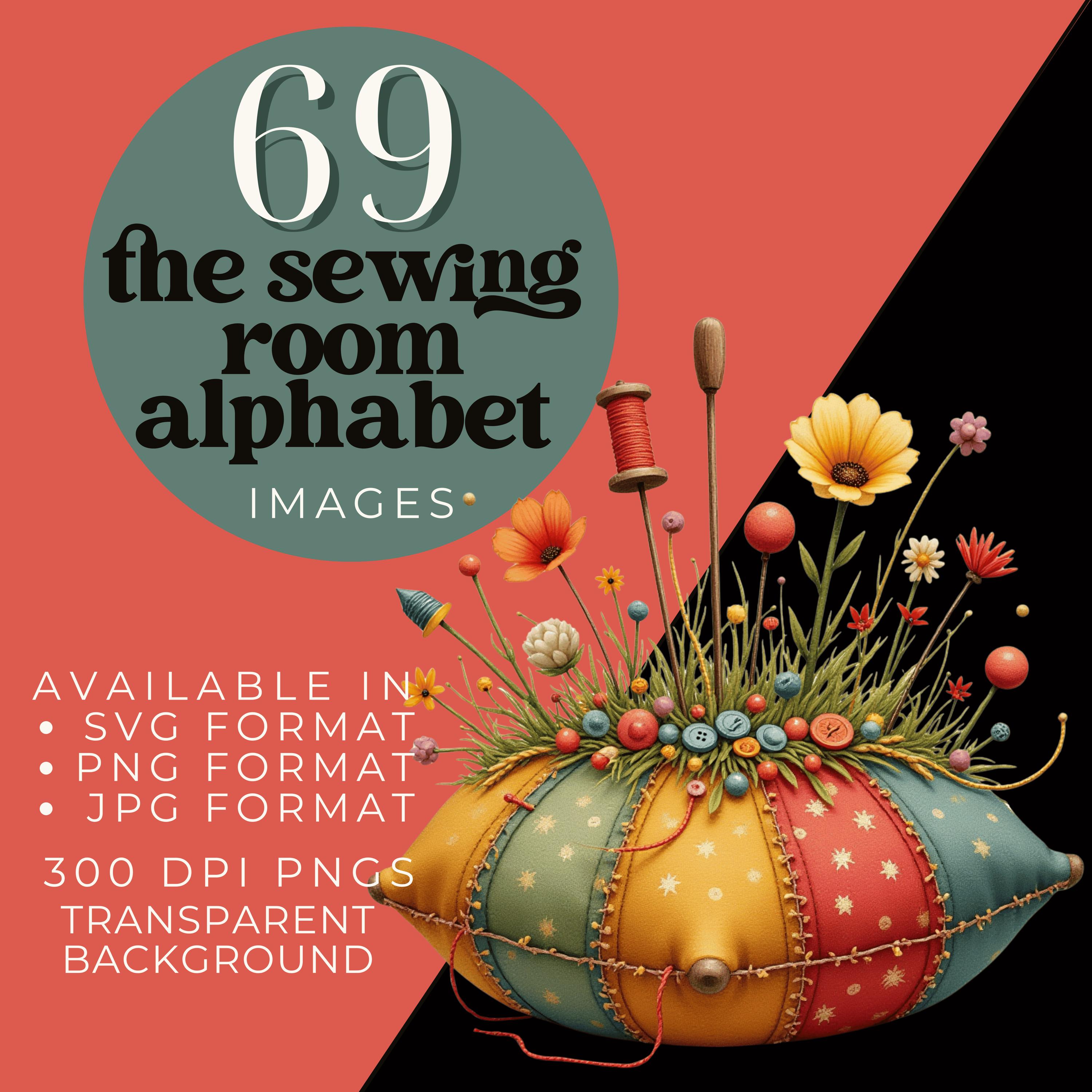 Sewing Alphabet & Fabric Clipart, Patchwork Letters and Numbers ...
