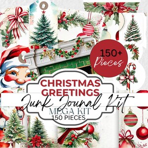 Christmas Junk Journal Mega Kit: Vintage Ephemera (Digital Download)