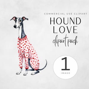 Clipart di levrieri, clipart digitale per mamme di cani, clipart di Whippet e levrieri, clipart per amanti dei cani, ideale per magliette, tazze e decorazioni