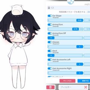 Customizable Live2D Premade Vtuber Chibi Model zdjęcie 5