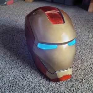 Iron Man MK 3 Helmet, LED Eyes, Removable Faceplate, 3d Printed, Handmade
